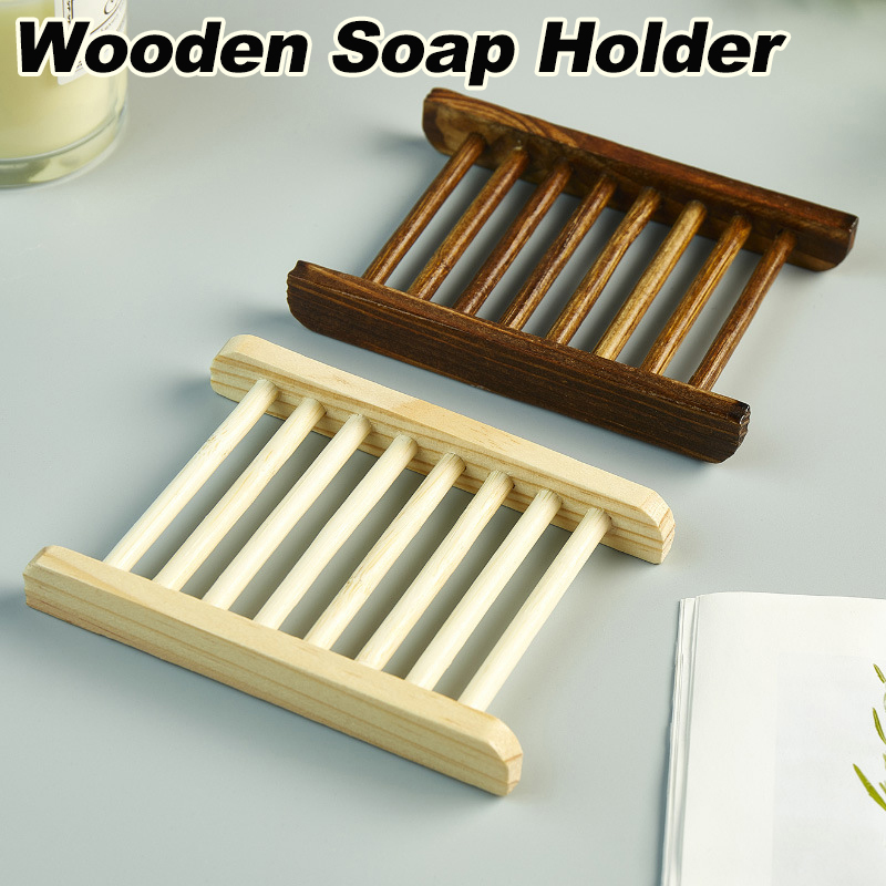 Soap Dish Draining - Portasapone in legno Vassoio Portasapone da