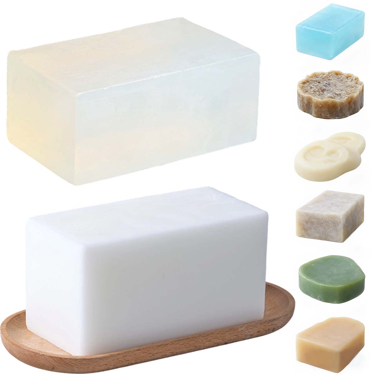 Soap Making Ingredients - 1000g Base di sapone bianco trasparente